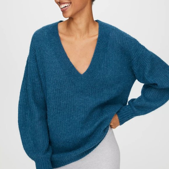 Cream wool and alpaca knit The Group Babaton sweater - Picture 6 of 7